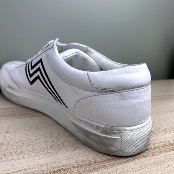 Ralph Lauren Purple Label Savir Calfskin Trainer White Leather Sneaker sz 11.5 - Picture 13 of 15